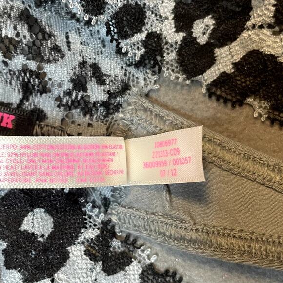 Victoria's Secret PINK 2012 Extra Low Rise Thong Panty Animal Print Gray Leopard - Picture 6 of 6